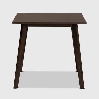 Britte Square Wood Dining Table Dark Brown - Baxton Studio 1 Britte Square Wood Dining Table Dark Brown - Baxton Studio