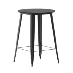Flash Furniture Declan Commercial Indoor/Outdoor Bar Top Table, 30" Round All Weather Poly Resin Top With Steel Base -Baxton Studio Shop GUEST c38d3844 878a 4725 94d1 da49b6970a8a