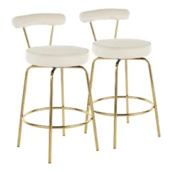 Set Of 2 Rhonda Glam Counter Height Barstools - LumiSource -Baxton Studio Shop GUEST c3b7dc6e 872b 4a7d 97c0 4ea6d6055ea6