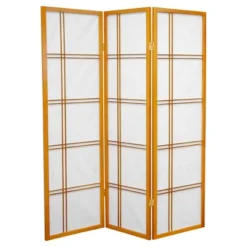 5 Ft. Tall Double Cross Shoji Screen (3 Panels) - Oriental Furniture -Baxton Studio Shop GUEST c3d7abef 674e 41a7 a1b7 1a0ac28b71e2