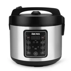 Aroma 20 Cup Digital Multicooker & Rice Cooker - Stainless Steel: 5 Settings, Automatic Keep Warm, Nonstick, 700W -Baxton Studio Shop GUEST c43a2eee 423a 4840 87af d8c7acff5a6d