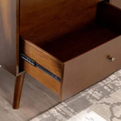 Mid-Century Modern With Closed Storage TV Stand For TVs Up To 58" Walnut - Saracina Home -Baxton Studio Shop GUEST c4d3d5a8 b236 4de0 a8b9 6466fce715e6