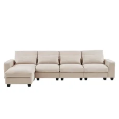 Modern Large L-Shape Sectional Sofa, Feather Filled Convertible Sofa Couch With Reversible Chaise-ModernLuxe -Baxton Studio Shop GUEST c4e196c1 e560 4720 b151 99a2aef6b31b