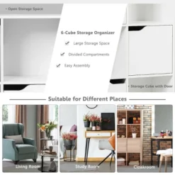 Costway 9 Cube Bookcase Cabinet Wood Bookcase Storage Shelves Room Divider Organization -Baxton Studio Shop GUEST c5005ff9 5b03 48bd 8d49 2dbc6e812596