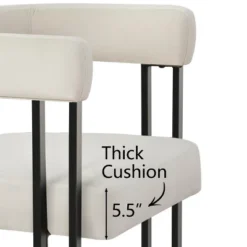 Velvet Dining Chairs Set Of 4, Upholstered Accent Armchairs With Geometric Black Metal Legs For Kitchen Or Dining Room - Maison Boucle 20 Velvet Dining Chairs Set Of 4, Upholstered Accent Armchairs With Geometric Black Metal Legs For Kitchen Or Dining Room - Maison Boucle -Baxton Studio Shop GUEST c5120ec2 5a32 42a7 9fe6 e046c1f5cb9a