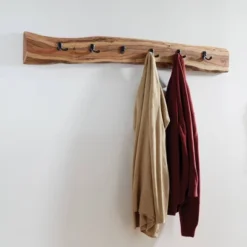 48" Hairpin Live Edge Wood Bench With Coat Hook Set Natural - Alaterre Furniture -Baxton Studio Shop GUEST c5255e00 cf2a 4222 a26e 73cf2952abc5