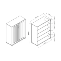Moi Accent Storage Cabinet Walnut Oak - MiBasics -Baxton Studio Shop GUEST c553ff6a 2b52 4803 be7c 29d3777f5380