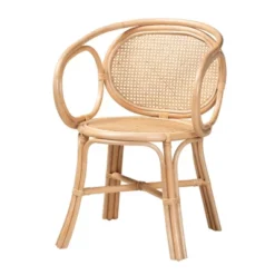Baxton Studio Bali & Pari Palesa Modern Bohemian Rattan Dining Chair