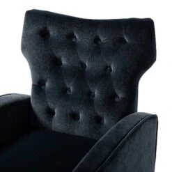 Raphael Velvet Tufted Upholstered Wingback Chair Accent Wingback Silhouette With Diamond Button Tufting | Karat Home -Baxton Studio Shop GUEST c57a581a a2ce 4497 8c47 95caf7190ec8