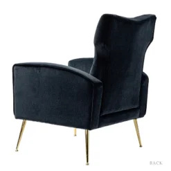 Raphael Velvet Tufted Upholstered Wingback Chair Accent Wingback Silhouette With Diamond Button Tufting | Karat Home -Baxton Studio Shop GUEST c58ed106 0abe 4381 ad3b 6e772eb87bef