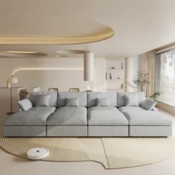 Modular Sectional Sleeper Sofa Bed, 160"U Shaped Modular Couch With Storage Ottoman, Down Filled Convertible Sofa,6 Seater Couch For Living Room 33 Modular Sectional Sleeper Sofa Bed, 160"U Shaped Modular Couch With Storage Ottoman, Down Filled Convertible Sofa,6 Seater Couch For Living Room -Baxton Studio Shop GUEST c5a41d52 5efe 4538 8573 df2c27fc2bfd