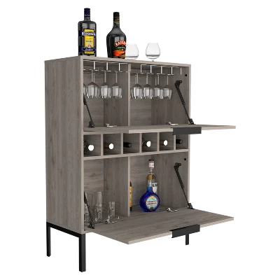 Gulches Wine Cabinet With 6 Cubbies, 2 Door Flexible Cabinets, 4 Legs And 34.3'' Superior Top 5 Gulches Wine Cabinet With 6 Cubbies, 2 Door Flexible Cabinets, 4 Legs And 34.3'' Superior Top - Image 5