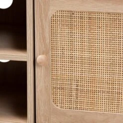 Elsbeth Wood And Natural Rattan 2 Door TV Stand For TVs Up To 40" Light Brown/Natural Brown - Baxton Studio 12 Elsbeth Wood And Natural Rattan 2 Door TV Stand For TVs Up To 40" Light Brown/Natural Brown - Baxton Studio -Baxton Studio Shop GUEST c5ebd219 0bc7 41e8 9704 7e99041d472b