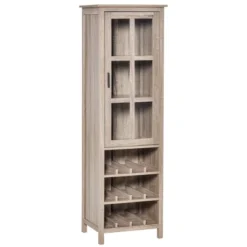 HOMCOM Tall Wine Cabinet, Bar Display Cupboard With 12-Bottle Wine Rack, Glass Door And 3 Storage Compartment For Living Room, Home Bar, Dining Room -Baxton Studio Shop GUEST c6555399 61ce 49d4 b9be 2eb7a7ae70cf