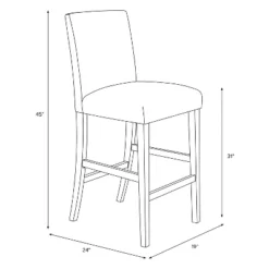 30" Velvet Parsons Barstool Wood - Threshold™ -Baxton Studio Shop GUEST c6aa1d9c d7f1 458a b669 510f31ded384