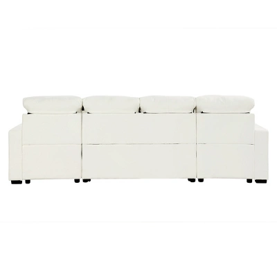 110.2"W Oversized U-Shaped Sectional Sofa, Pull-Out Sofa Bed With Double Storage Chaise Lounges And 2 USB Ports - ModernLuxe 12 110.2"W Oversized U-Shaped Sectional Sofa, Pull-Out Sofa Bed With Double Storage Chaise Lounges And 2 USB Ports - ModernLuxe - Image 12