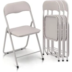 Folding Chairs With Cushion, Outdoor & Indoor Event Portable Metal Folding Chairs With Non-Slip Feet Pads Stackable Chairs 15 Folding Chairs With Cushion, Outdoor & Indoor Event Portable Metal Folding Chairs With Non-Slip Feet Pads Stackable Chairs -Baxton Studio Shop GUEST c70154c3 b23f 4ca6 819e 15a80c18ea3c