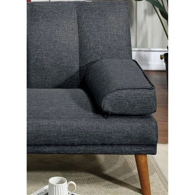 71'' Convertible Polyfiber Sofa Bed With Patterned Cushion And Solid Wood Legs 3 71'' Convertible Polyfiber Sofa Bed With Patterned Cushion And Solid Wood Legs - Image 3