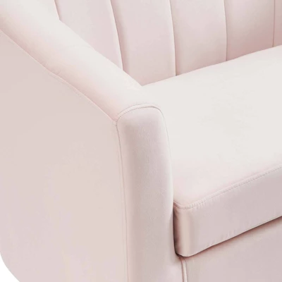 Prospect Channel Tufted Performance Velvet Loveseat Sofa Pink - Modway 5 Prospect Channel Tufted Performance Velvet Loveseat Sofa Pink - Modway - Image 5