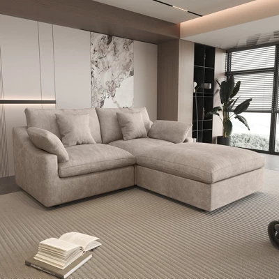 83" Cloud Couch Modular Sectional Sofa Couch,Down Filled Sectional For Living Room,Love Seat Sofas,Convertible Couch,Covers Washable&Replaceable 14 83" Cloud Couch Modular Sectional Sofa Couch,Down Filled Sectional For Living Room,Love Seat Sofas,Convertible Couch,Covers Washable&Replaceable - Image 14