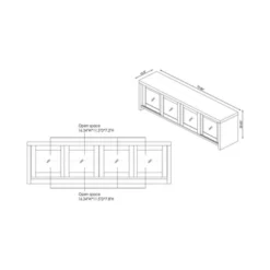 Briggin Industrial TV Stand For TVs Up To 70" Black - HOMES: Inside + Out -Baxton Studio Shop GUEST c748e6b0 c5bc 4128 9be1 ca70c34b1903