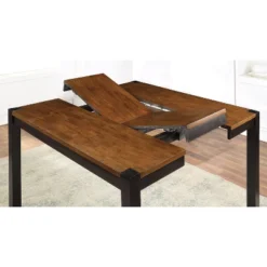 54" Ulmar Square Counter Height Extendable Dining Table With Butterfly Leaf Dark Oak/Espresso - HOMES: Inside + Out -Baxton Studio Shop GUEST c777dc11 bdd4 4aa3 9b5f 181f8c163723