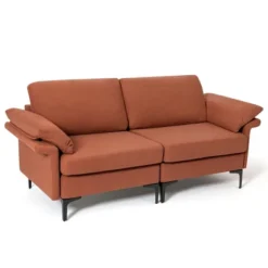 Costway Modern Loveseat Fabric 2-Seat Sofa Couch For Small Space W/Metal Legs Army 21 Costway Modern Loveseat Fabric 2-Seat Sofa Couch For Small Space W/Metal Legs Army -Baxton Studio Shop GUEST c7d01b3f 73a9 4552 99aa 9ecd7eb9b5dd