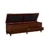 Mason Upholstered Storage Entryway Bench Chestnut - Powell Company