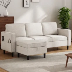 Mjkone Convertible Sectional Sofa Couch, 3-Seat L-Shaped Sofa With Storage Ottoman 19 Mjkone Convertible Sectional Sofa Couch, 3-Seat L-Shaped Sofa With Storage Ottoman -Baxton Studio Shop GUEST c84847b5 81e2 4d2b 9e3c 6f6eb9cb9561