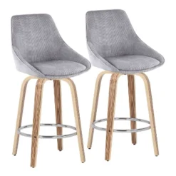 Set Of 2 Diana Counter Height Barstools - LumiSource -Baxton Studio Shop GUEST c84d40a2 ec01 4658 ba99 ed029e6a4b43