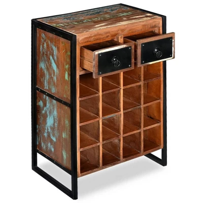 VidaXL Wine Rack For 16 Bottles Solid Reclaimed Wood 2 VidaXL Wine Rack For 16 Bottles Solid Reclaimed Wood - Image 2