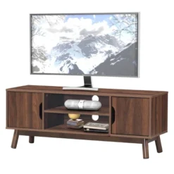 Tangkula TV Stand Storage Media Console For TV’s Up To 50’’ Wooden Entertainment Center W/Shelves Brown/Black/White 11 Tangkula TV Stand Storage Media Console For TV’s Up To 50’’ Wooden Entertainment Center W/Shelves Brown/Black/White -Baxton Studio Shop GUEST c8bef534 6e77 4b39 8d39 7f46757a9509