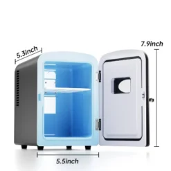 Kenmore 6 Can Mini Refrigerator: Countertop Tiny Fridge For Skincare & Makeup, 40°F Cooling, Black, 0.14 Cu Ft Capacity -Baxton Studio Shop GUEST c8c2f56d e223 4869 8b2a a2fca20dce0b