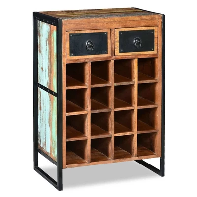 VidaXL Wine Rack For 16 Bottles Solid Reclaimed Wood 15 VidaXL Wine Rack For 16 Bottles Solid Reclaimed Wood - Image 15