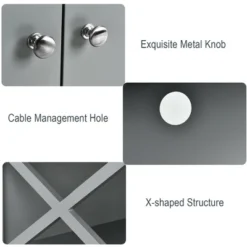 Costway Free Standing TV Cabinet Wooden Console TV Media Entertainment -Baxton Studio Shop GUEST c91289b1 99e8 4e1e 949f 66a8fff097e3