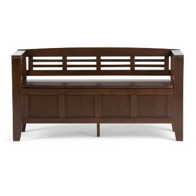 48" Chandler Solid Wood Entryway Storage Bench - Wyndenhall 3 48" Chandler Solid Wood Entryway Storage Bench - Wyndenhall - Image 3