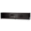 Beasley Cabinet With 2 Sliding Doors And Drawer TV Stand For TVs Up To 70" Dark Brown - Baxton Studio