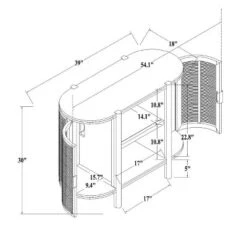 Portola Hills Caned Door Console With Shelves - Threshold™ Designed With Studio McGee -Baxton Studio Shop GUEST ca010533 3434 4baa 9362 bdbf17be2193