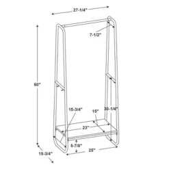 Roset Tall Coat Rack White - Linon -Baxton Studio Shop GUEST ca8746d7 f50d 4214 9196 ff4f97313516