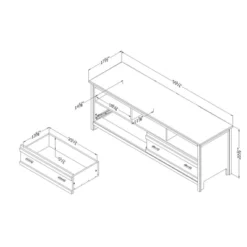 Exhibit TV Stand For TVs Up To 60'' - South Shore -Baxton Studio Shop GUEST caf0ed5e d355 46db 900c b0588f0150f8