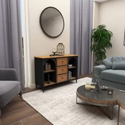 Farmhouse Wood And Metal Cabinet Black - Olivia & May -Baxton Studio Shop GUEST cb38ece7 87a2 4217 b70e a345b721ae58