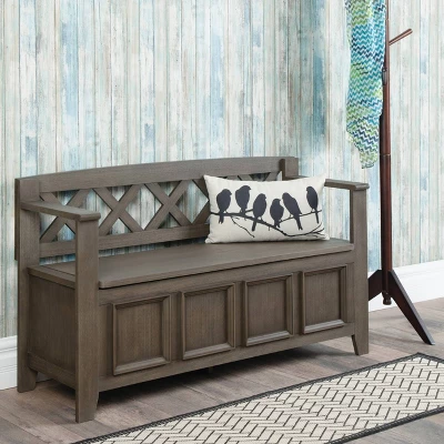 48" Halifax Entryway Storage Bench - WyndenHall 1 48" Halifax Entryway Storage Bench - WyndenHall