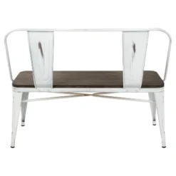 Oregon Industrial Dining/Entryway Bench - Lumisource -Baxton Studio Shop GUEST cb73483b 81b9 432a 8d7f 0b42d3397f56