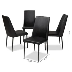 Set Of 4 Chandelle Modern And Contemporary Faux Leather Upholstered Dining Chairs - Baxton Studio -Baxton Studio Shop GUEST cc32f422 8b7f 4f25 86dc 5ae4a6ef84a7