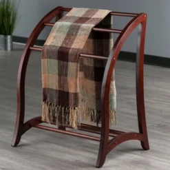 Betsy Blanket Rack - Antique Walnut - Winsome -Baxton Studio Shop GUEST cc61b158 debb 450a aad1 55dad321d2ef