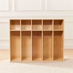 ECR4Kids Streamline 5-Section Toddler Coat Locker, Classroom Furniture, Natural -Baxton Studio Shop GUEST cc6c0731 cb92 4138 a751 cca0b1a086f0