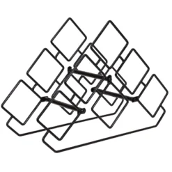 Sunnydaze Decor Sunnydaze Modern 6-Bottle Triangular Wine Rack - Indoor Steel Wire Tabletop Accent 12 Sunnydaze Decor Sunnydaze Modern 6-Bottle Triangular Wine Rack - Indoor Steel Wire Tabletop Accent -Baxton Studio Shop GUEST cc71bad4 868e 4bb9 9969 8145a2a794cf