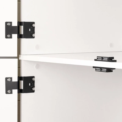 Farnel 4 Door Storage Cabinet Pure White - South Shore 2 Farnel 4 Door Storage Cabinet Pure White - South Shore - Image 2