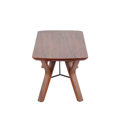 42" Folia Bench Wood/Walnut - LumiSource 1 42" Folia Bench Wood/Walnut - LumiSource