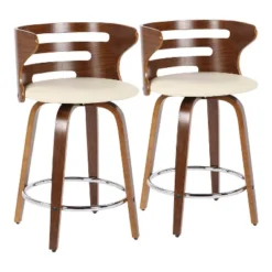 Set Of 2 Cosini Upholstered Counter Height Barstools - Lumisource -Baxton Studio Shop GUEST cc885682 d503 4142 891c d0e87e7f6cb3